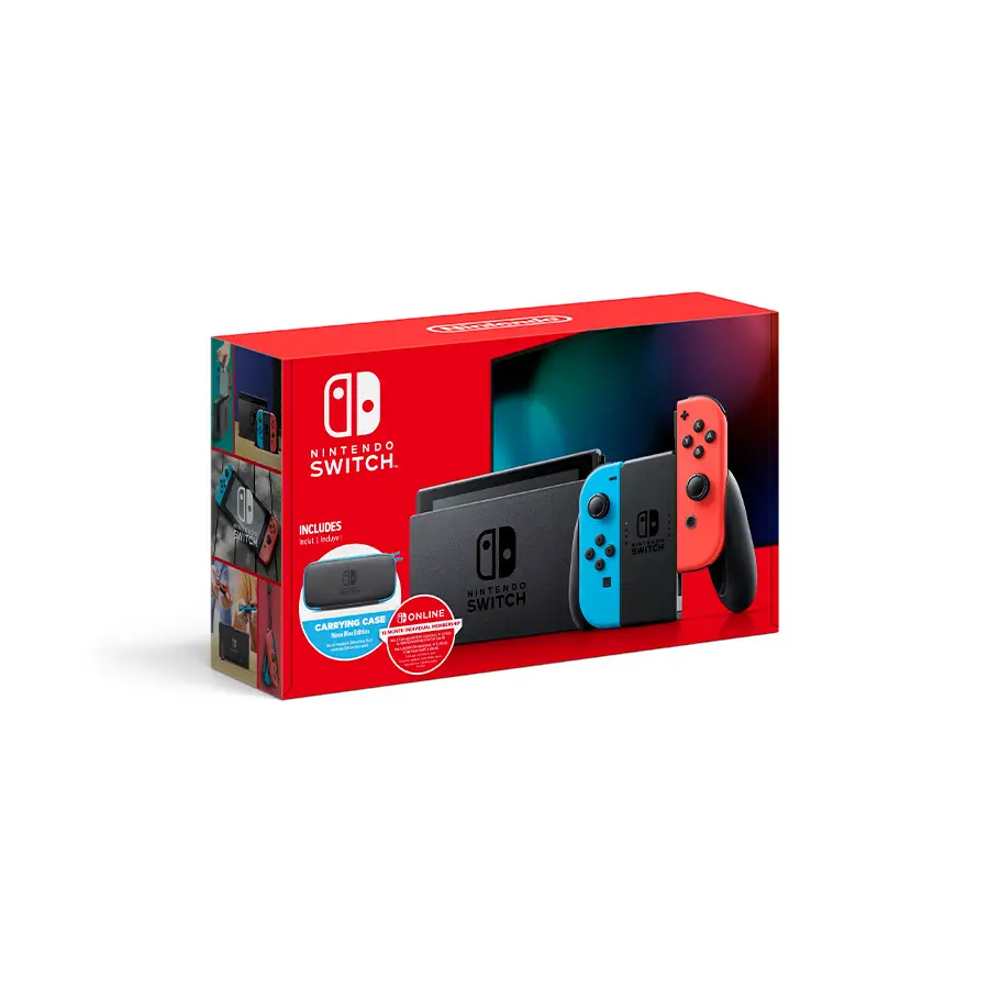 3ba396_4eae20f3a4f14ed698c35fdff6efc7d3mv2.jpg Consola Nintendo Switch V2 Neon Bundle / Case Neon Blue + OnLine Membership - Imagen 1