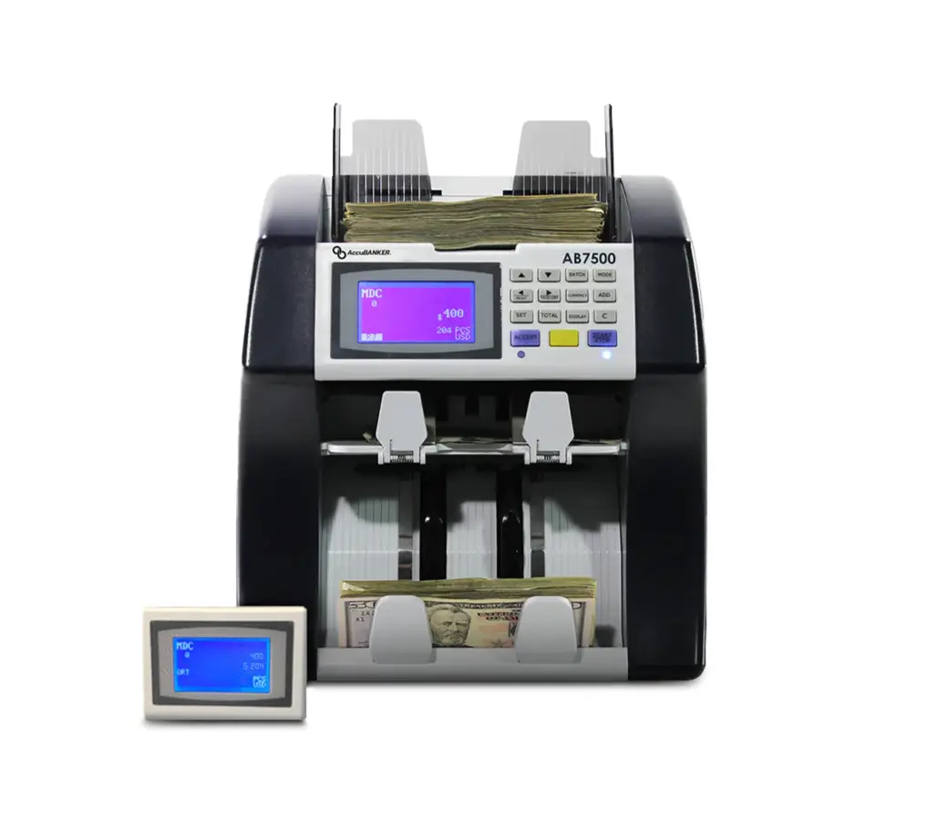 b6c5a2_655c2e983d1641eaa5b3bffa22ef771amv2.jpg Contadora Autenticadora Accubanker AB7500 / Contadora de billetes mixtos - Imagen 1