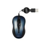 Argom Tech Optical Mouse Retractable USB (ARG-MS-0008BL), Blue