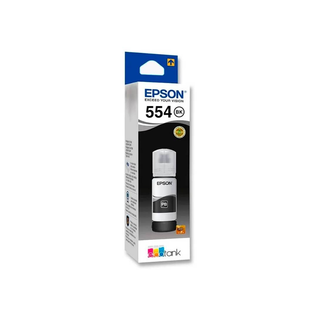 Epson ecotank 554 (T554120) 70ml, Black (for L8180) Tinta Epson ecotank 554 - 70ml / L8180
