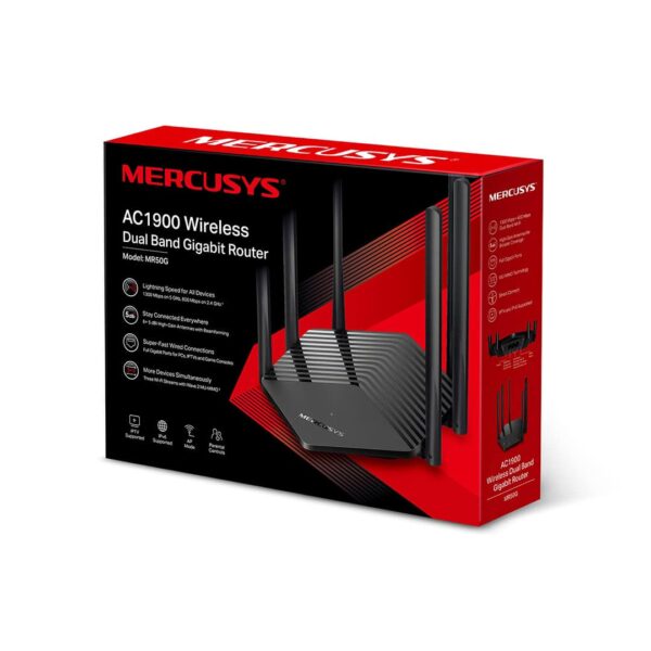 Mercusys Wireless Dual Band Gigabit Router MR50G, AC1900 -3