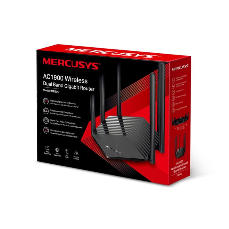 Mercusys Wireless Dual Band Gigabit Router MR50G, AC1900 -3