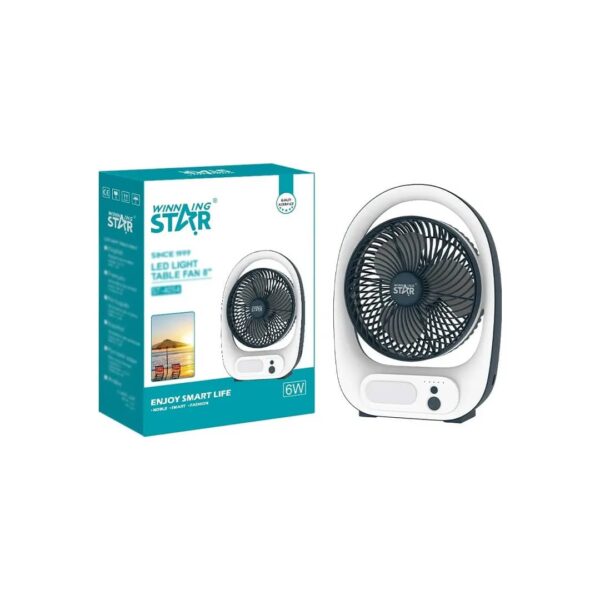 Ventilador Recargable de Mesa WINNINGSTAR ST-4054 - 8" 